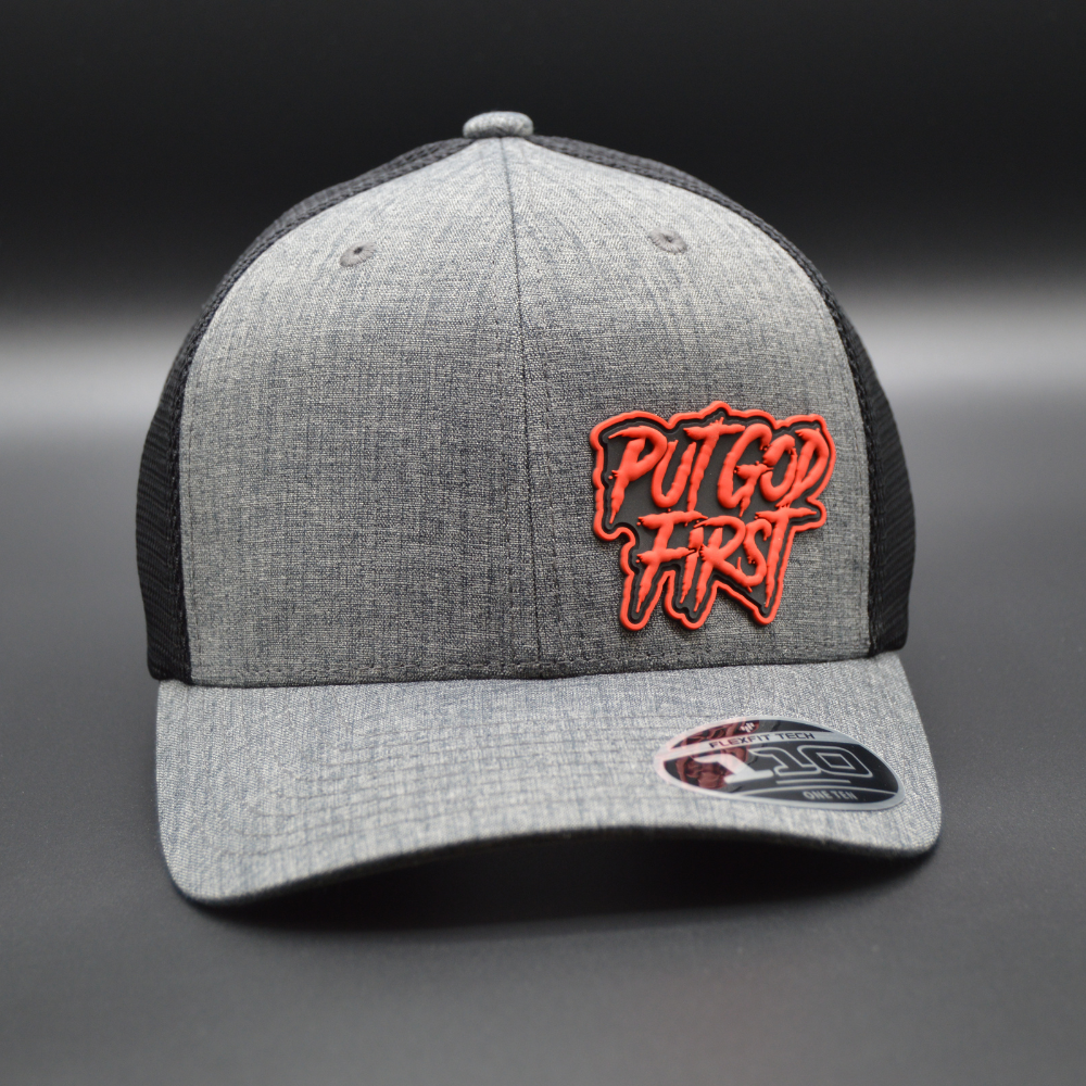 'PUT GOD FIRST' FLEXFIT 110® MESH CAP - 2-TONE