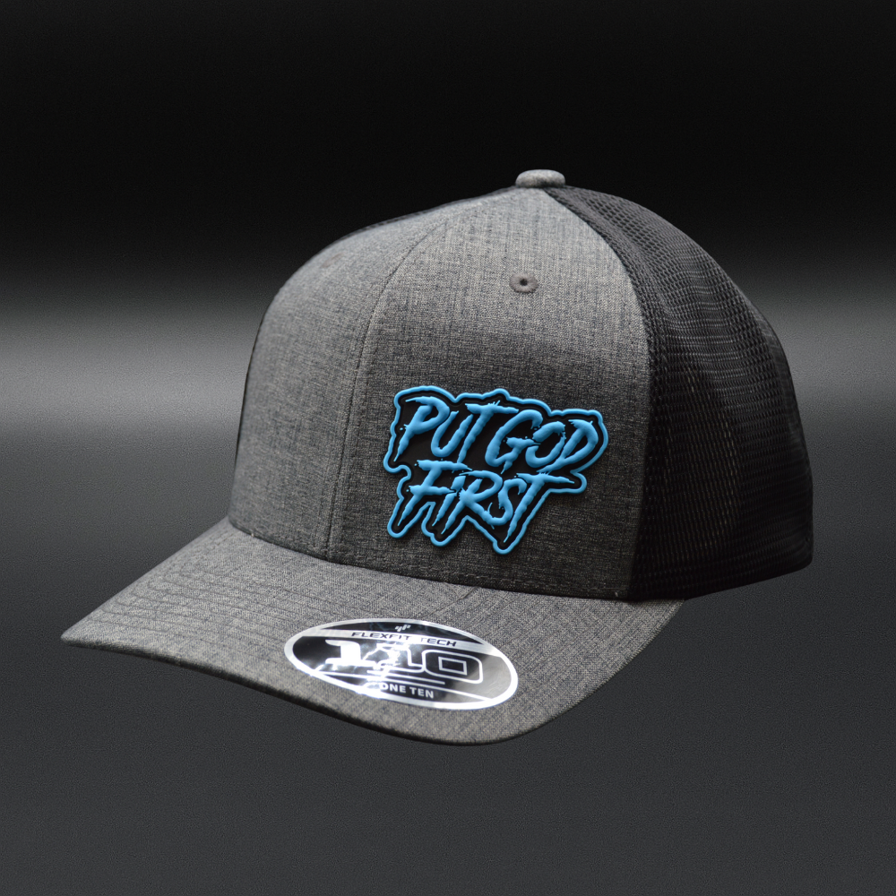 'PUT GOD FIRST' FLEXFIT 110® MESH CAP - 2-TONE