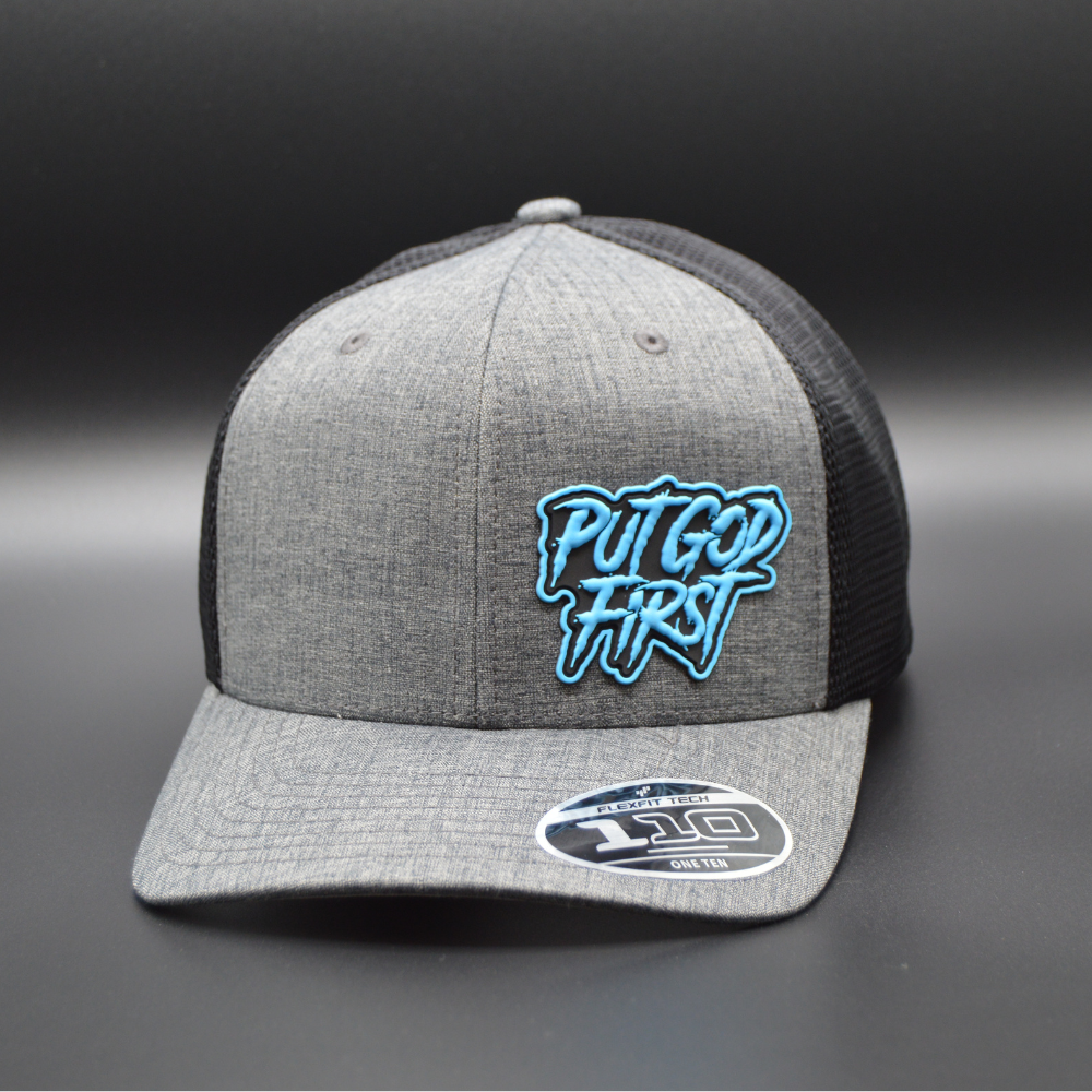 'PUT GOD FIRST' FLEXFIT 110® MESH CAP - 2-TONE