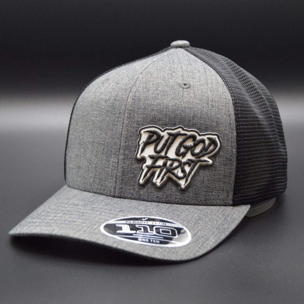 'PUT GOD FIRST' FLEXFIT 110® MESH CAP - 2-TONE